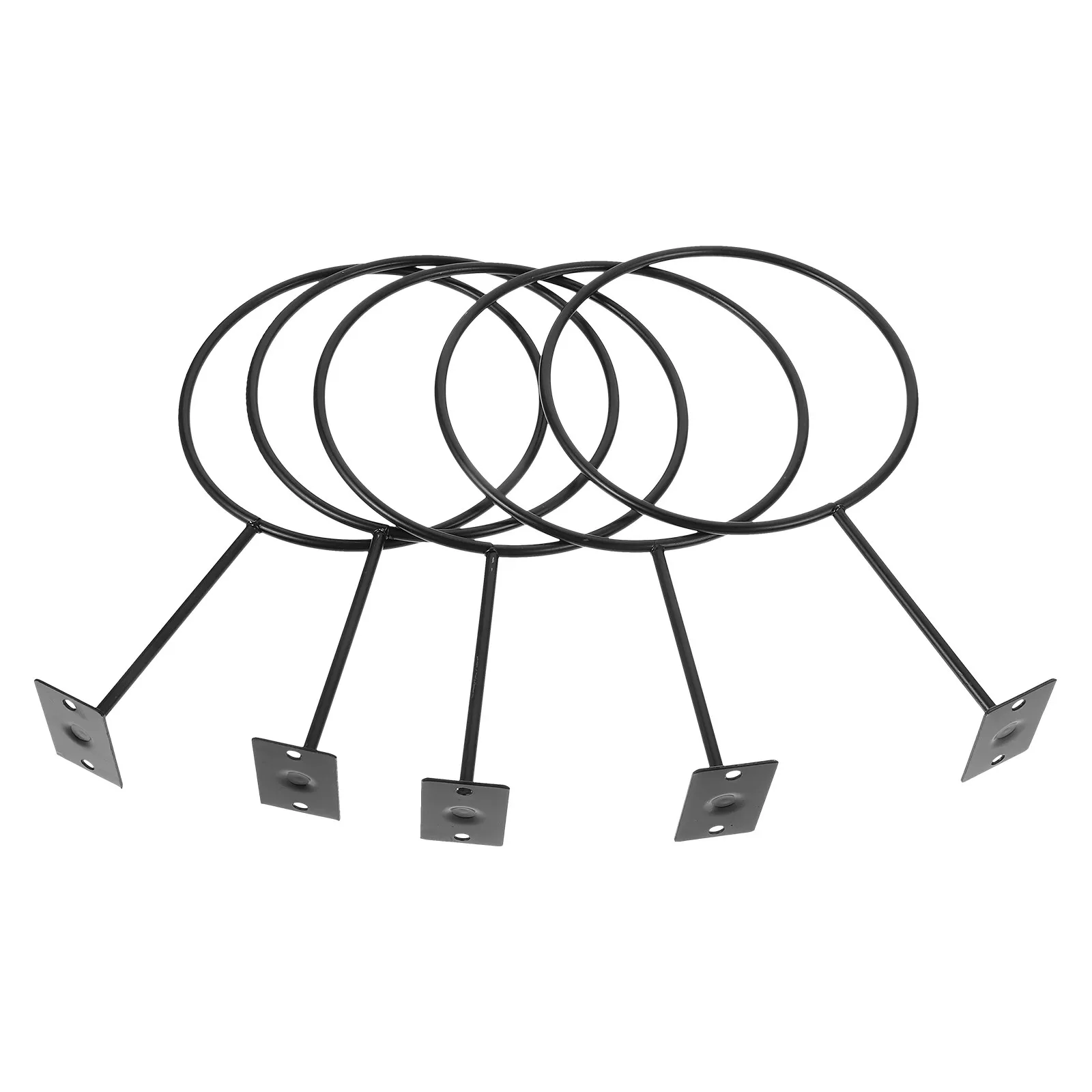 5Pcs Wall Mounted Ball Holder for Basketball Soccer Volleyball Balls Heavy Duty Iron Sports Display Rack Home