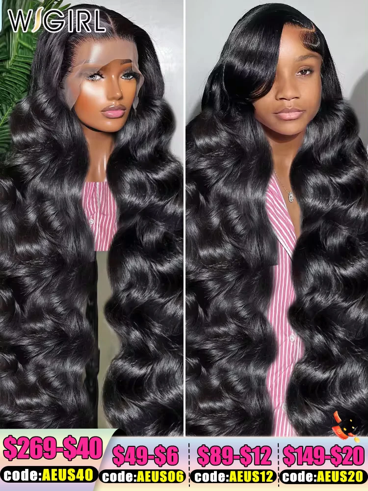 250 Density Body Wave 13x6 HD Lace Front Human Remy Hair 30 Inch 13x4 Transparent Lace Frontal Wig Brazilian For Black Women