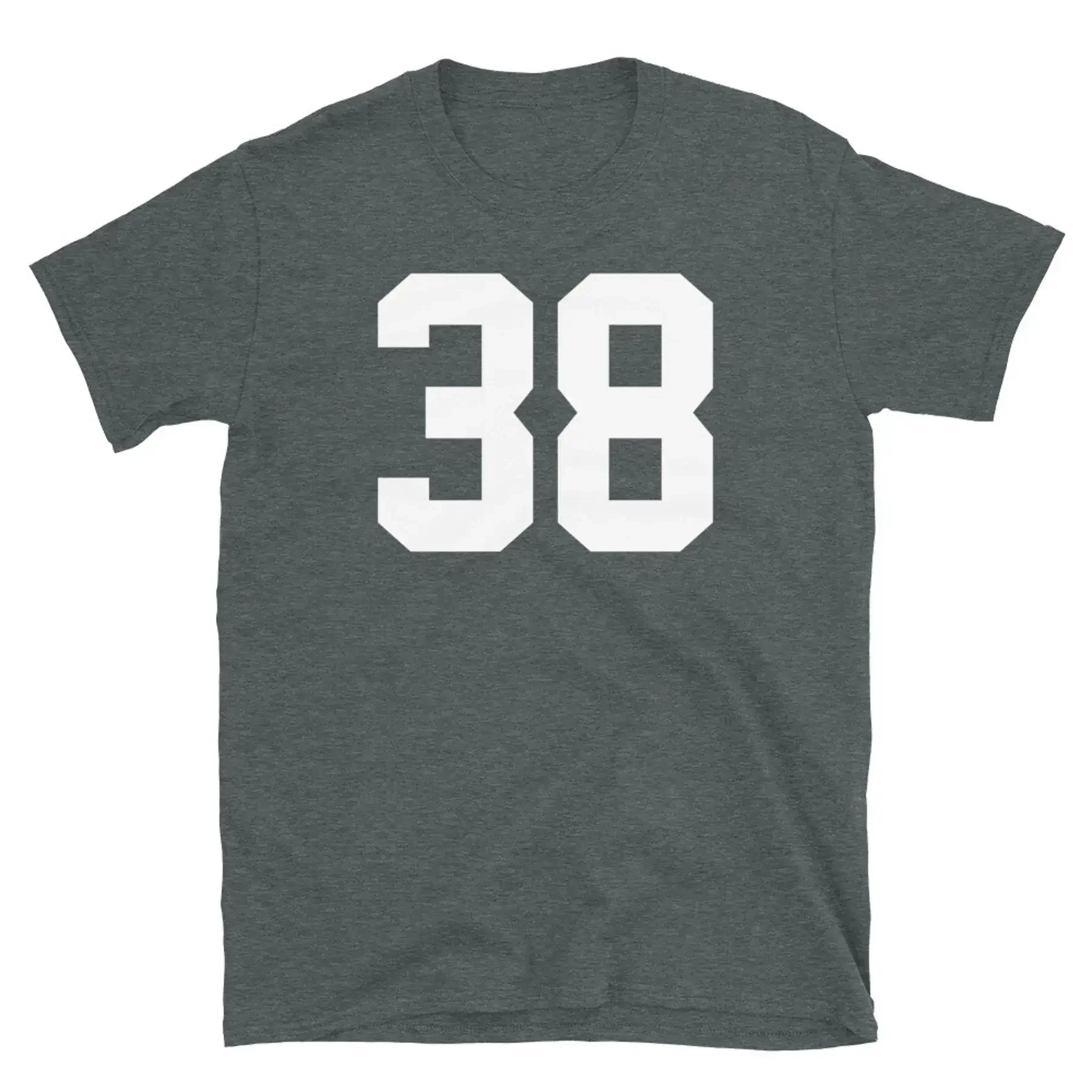 Team Uniform Jersey Number 38 Birthday Varsity Short Sleeve Unisex T Shirt