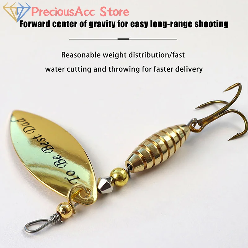 5/10 Teile/schachtel Spinner Köder Pailletten Mit Drillinge Metall Löffel Köder Mit Angelgerät Box Vater der Tag Geschenk harte Angeln Locken