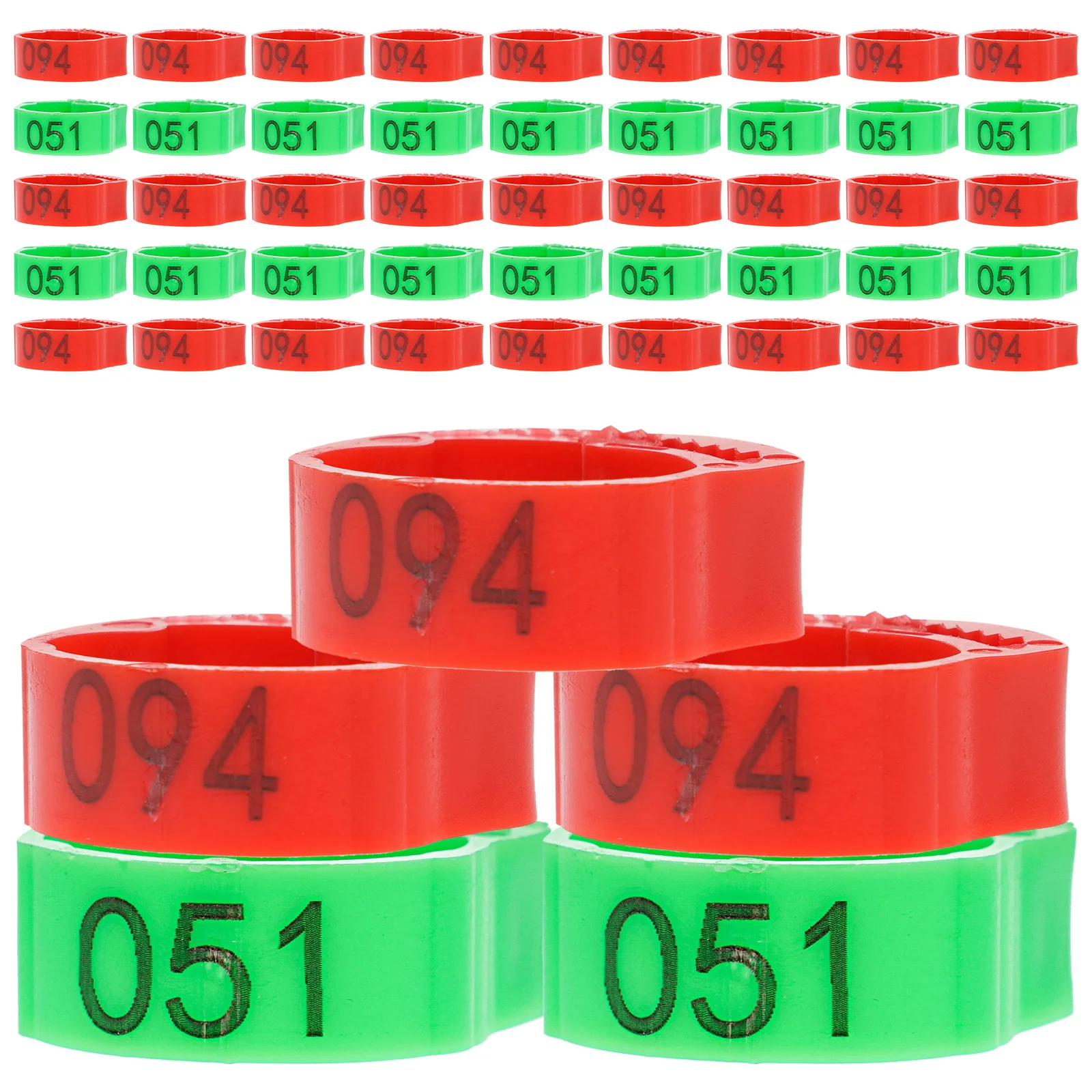 

200Pcs Chicken Leg Rings Poultry Feet Bands for Identification Marking Tags Rooster Duck Chick Leg Bands Farm Animal Id Supplies