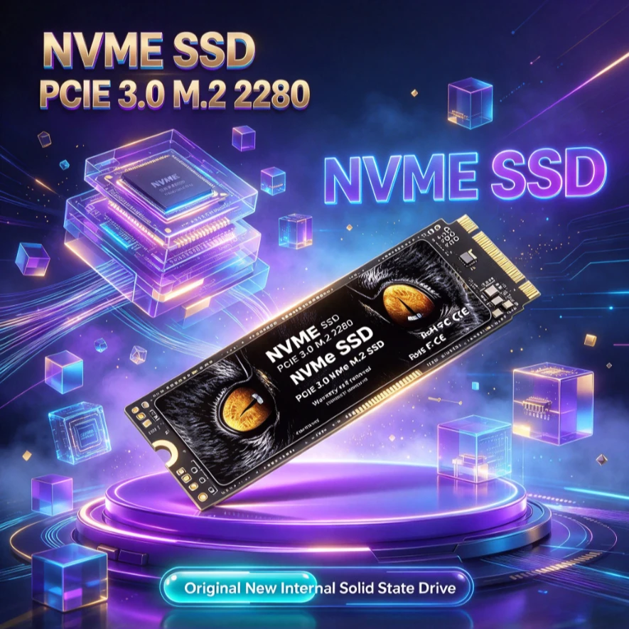 Original YJ NVMe M.2 2280 SSD PCIe3.0 TLC 3D NAND High Performance Gaming Internal Solid State Drive for Desktop Laptop Computer