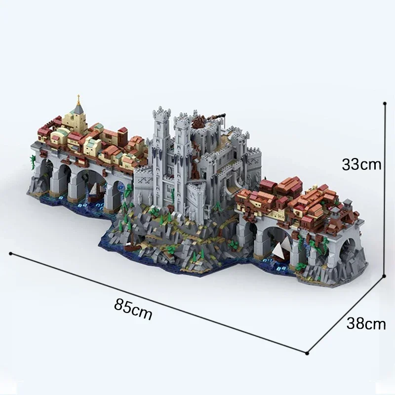 Populaire Game Castle Model Moc Bouwstenen Badu Gate Fortress Technologie Modulaire Blokken Gift Kerst Speelgoed DIY Sets Montage