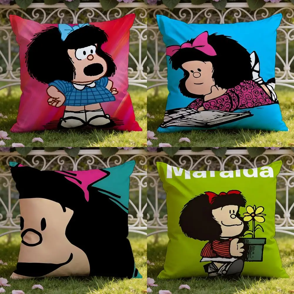 

Чехол для подушки Cartoon M-Mafalda для дома и автомобиля, чехол для подушки с двойной сцены: двусторонний для комфорта премиум-класса
