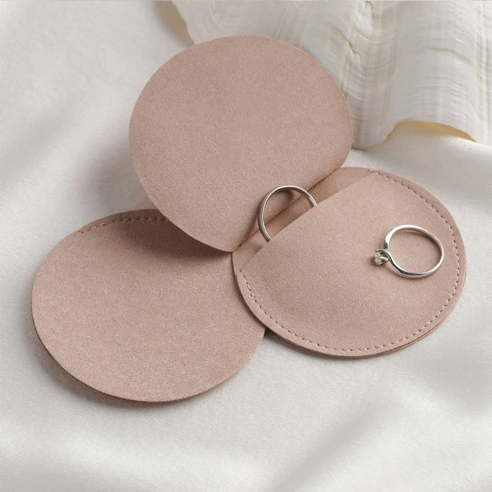 5Pcs Round Microfiber Bag for Jewelry