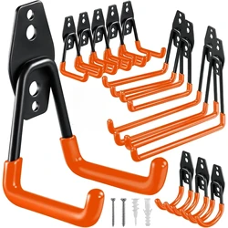 Heavy Duty Metal Hook Garage Organizer Wall Mount Bicycle Hanger Hooks Wall Mount Anti-slip Storage Hook For Ladders Garden Tool