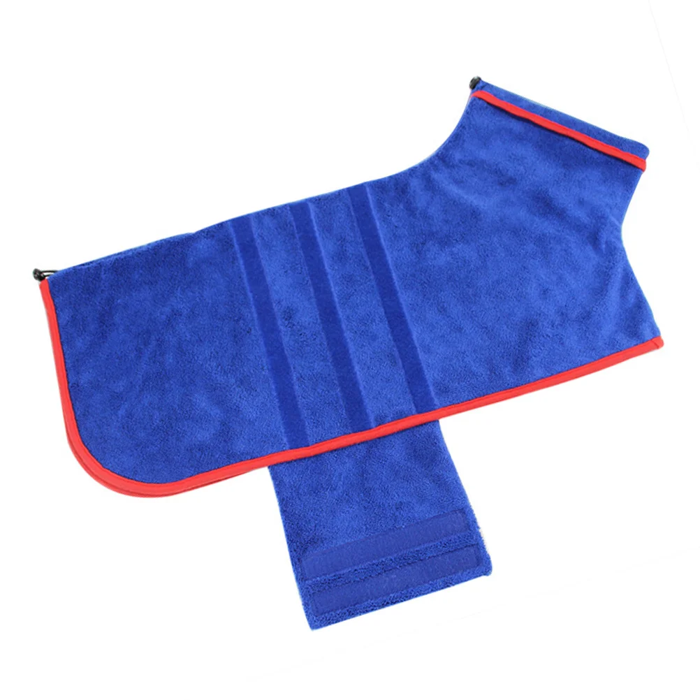 

1Pcs Soft Cozy Warm Pet Bathrobe Blue High Absorbent Fast Drying Easy Carry Dog Cat Bath Towel Dog Bath Towel Pet Bathrobe