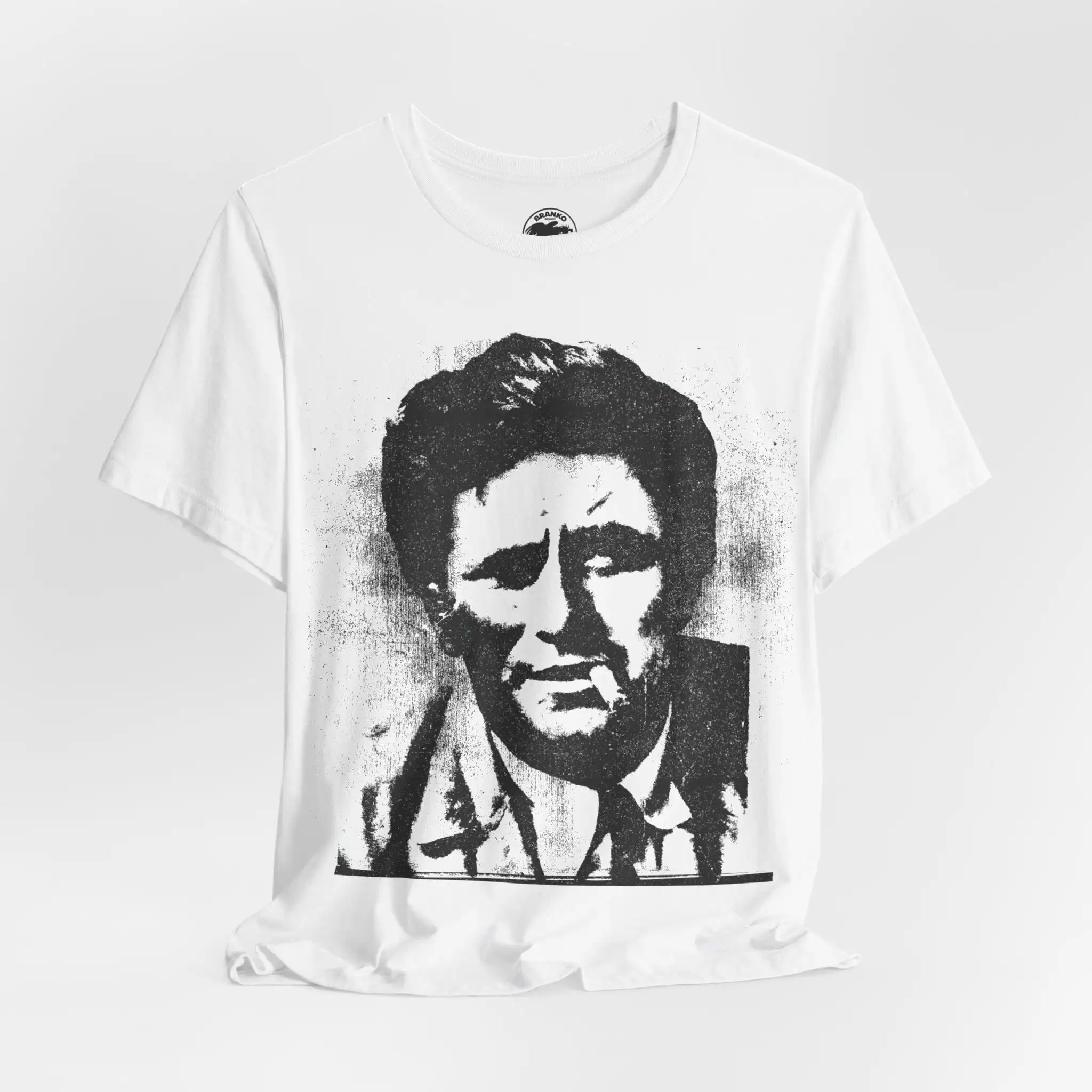 Columbo Peter Falk Portrait with Stencil Grunge Effect T shirt