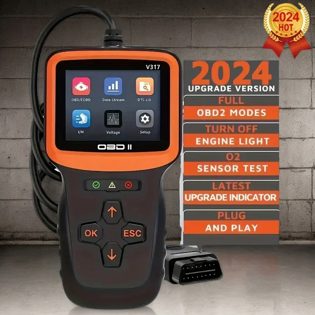 

Professional OBD2 Diagnostic Scan Tool – Reads Real-Time Data, Checks Engine Light & Clears Codes (Cars & Motorcycles)