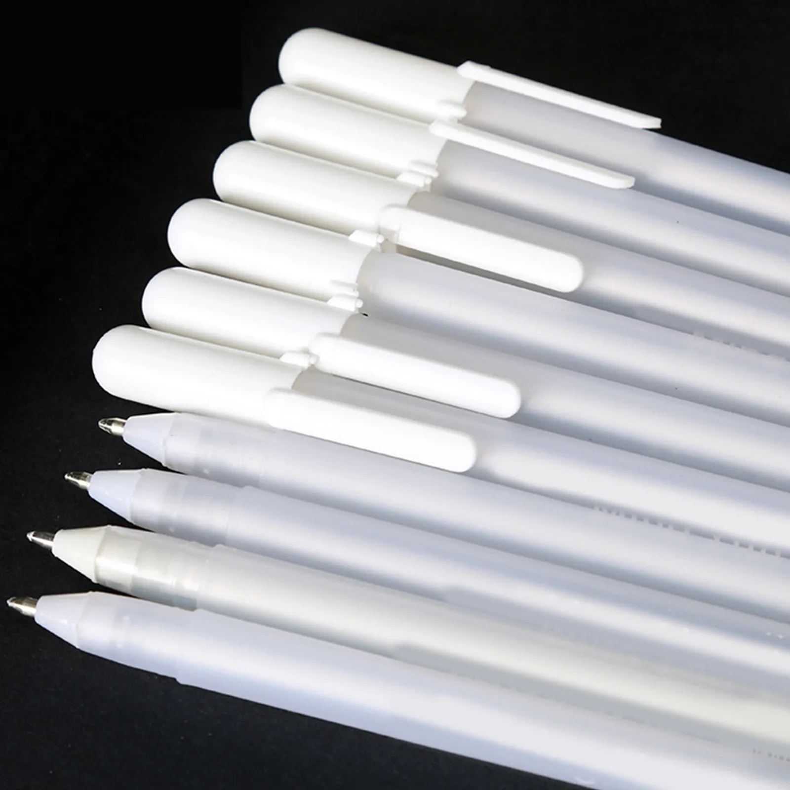 

6Pcs White Oil Based Paint Markers Premium Fine Point Opaque Permanent Ink for Paper Glass Metal Wood Plastic Stone Fabric