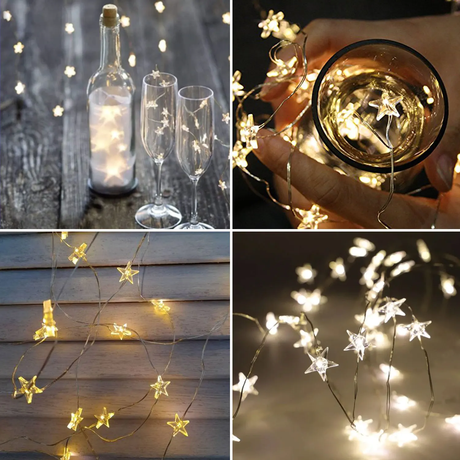 Fairy Curtain String Lights, Luzes de flores interiores, USB a pilhas, Quarto LED String, Decoração ao ar livre, 6m, 60 LEDs