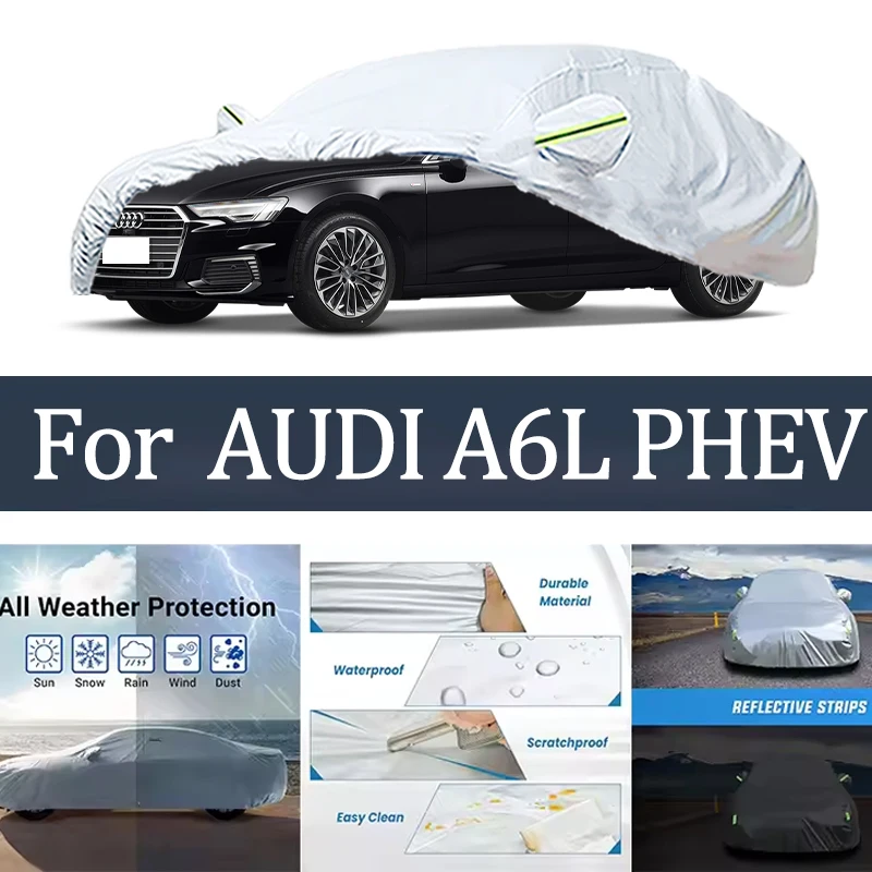 

For AUDI A6L PHEV Car Cover Outdoor Protection Covers Snow Sunshade Waterproof Dustproof Exterior UV Car Accessories Auto