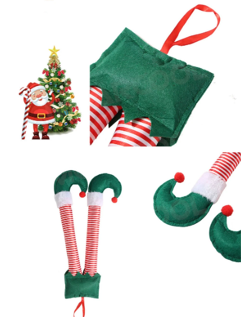 Christmas Elf Santa Legs Car Accessories Christmas Decor For Home Xmas Tree Pendants Ornaments Gifts Happy New Year Gift