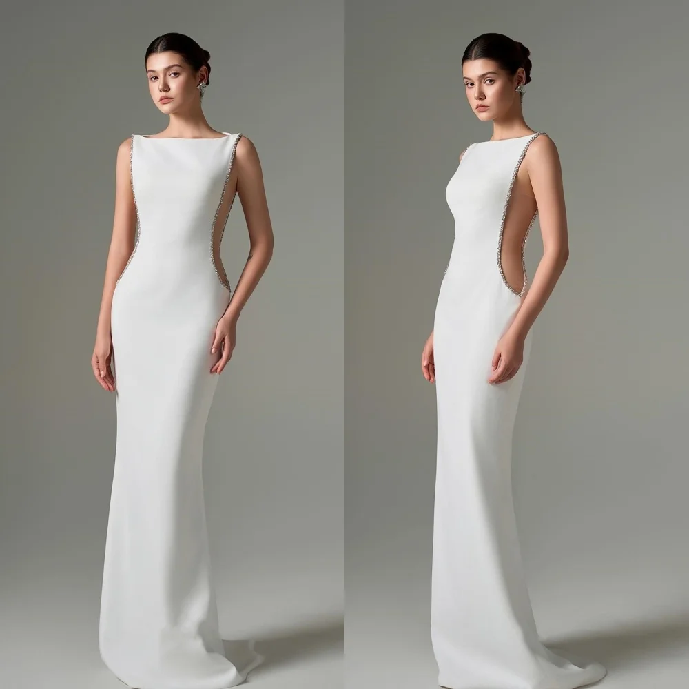 

Customized Jersey Sequined Boat Neck Mermaid Long Dresses Bespoke Occasion Evening Gown Elegant Party Charming Formal