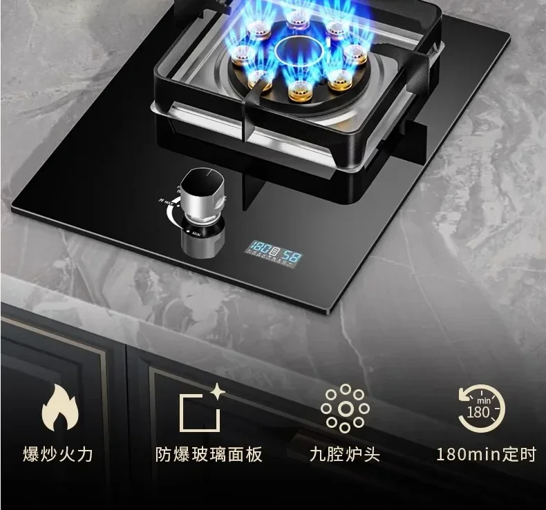 Embedded Gas Stove Single Burner Natural Gas Liquefied Gas Energy-saving Stove Kitchen Appliance AC