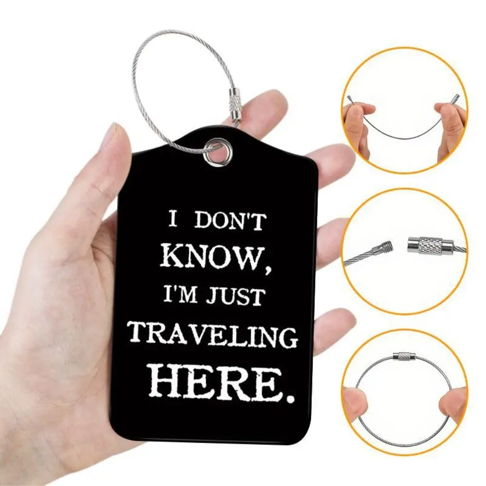 

New Letter Style Luggage Tag Travel Accessories Soft Name ID Address Tags PVC Backpack Accessories Luggage Label Straps