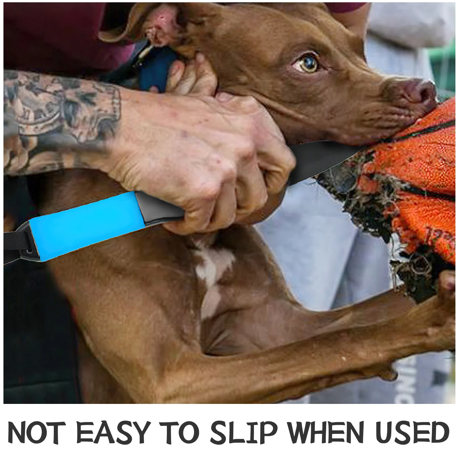 قضيب تدريب الكلاب عالي التحمل مع مقبض مضاد للانزلاق للسلالات الكبيرة أداة فتح فم الكلب #2