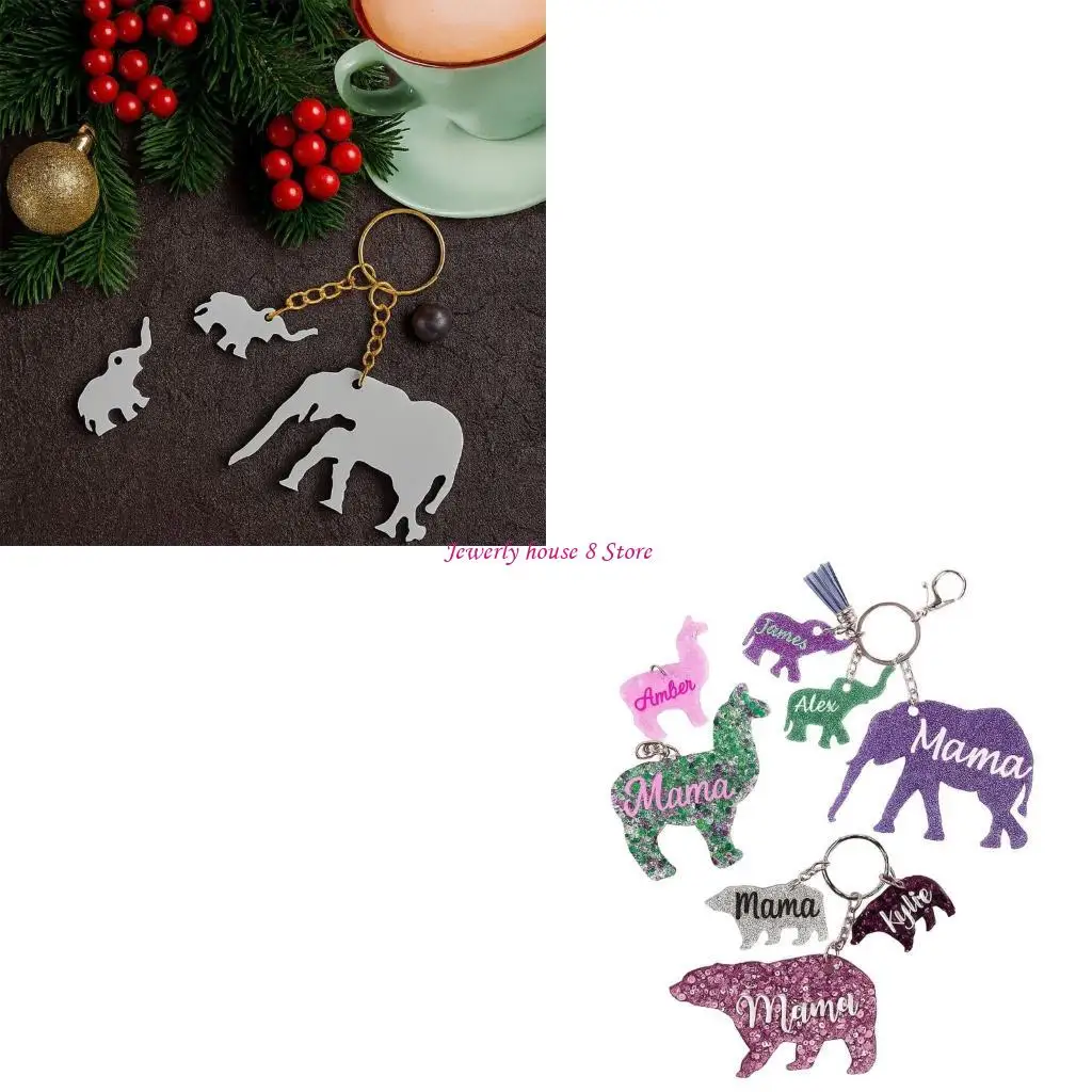 مجموعة قوالب قلادة ساحرة من السيليكون قابلة لإعادة الاستخدام، تصميمات دب الفيل، مستلزمات صناعة المجوهرات للحرف اليدوية الإبداعية