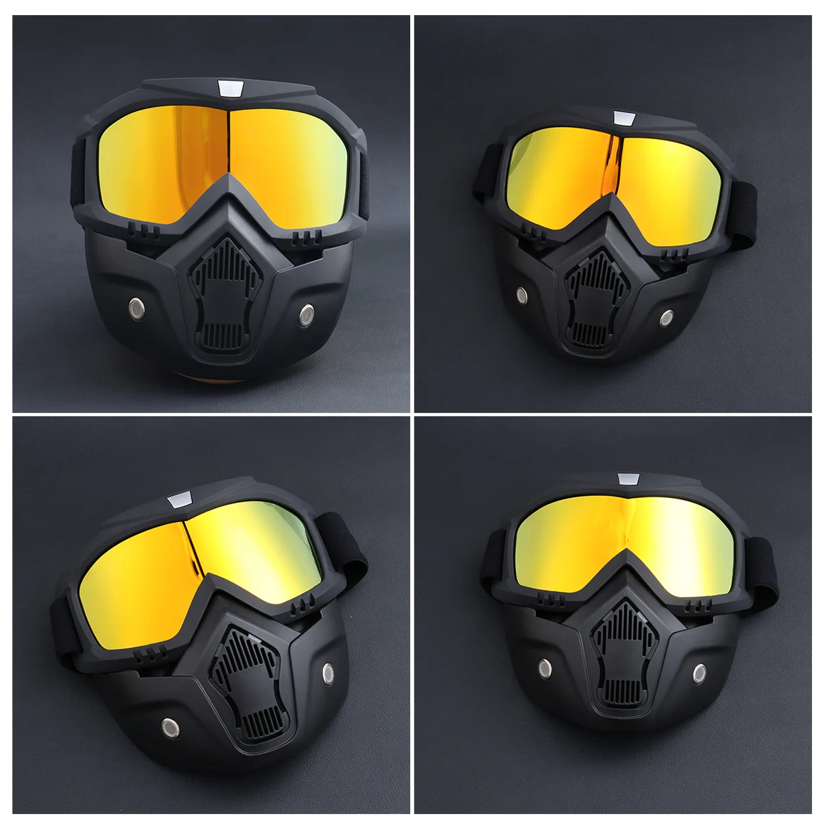 نظارات الرياح للدراجات النارية والتزلج على الجليد على الطرق الوعرة ركوب نظارات مكافحة الضباب تهوية تصميم قناع الوجه نظارات السلامة #5