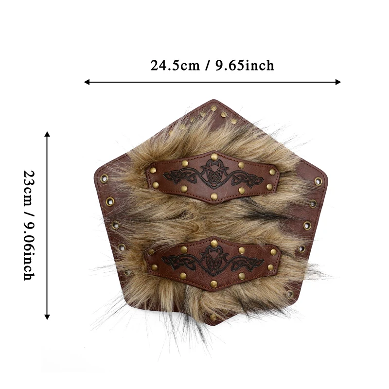 حراس المعصم من الجلد الصناعي الفايكنج Steampunk من القرون الوسطى واقي الذراع براسر درع لجميع القديسين ملحقات أزياء الدعائم التنكرية #6
