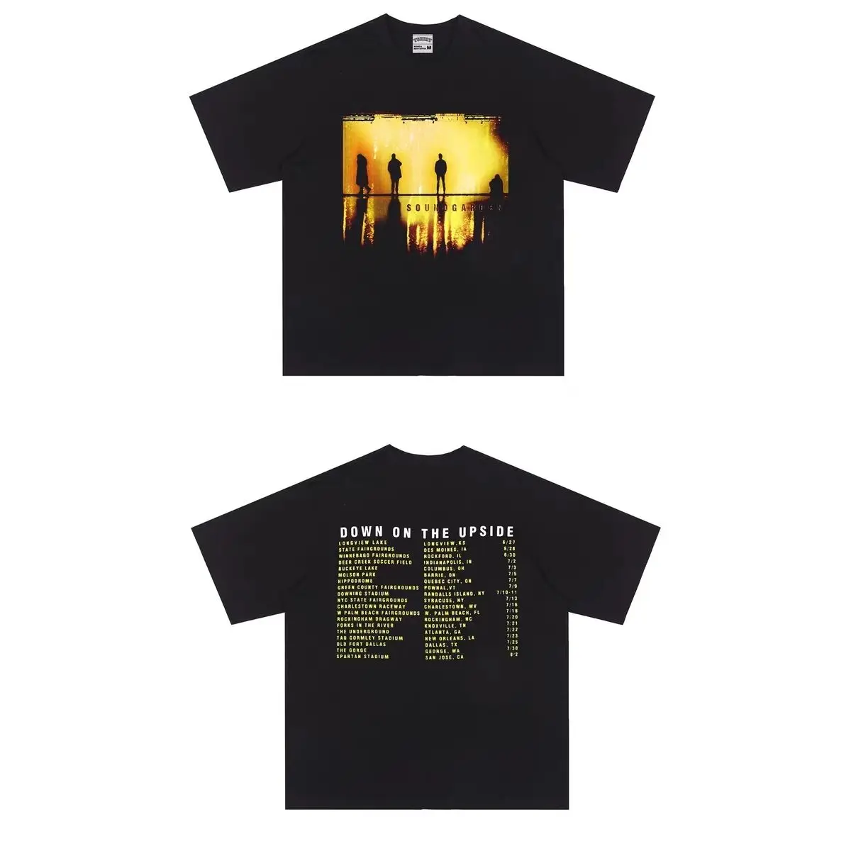 

Soundgarden — американская уличная рок-группа в стиле хип-хоп «Звук в саду» с хлопковыми футболками унисекс с короткими рукавами