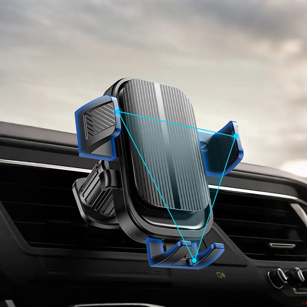 

1pc Car Adjustable Phone Bracket with Fixed Clip Dashboard 360 Degrees Rotatable Phone Holder Flexible Air Vent Self Lock Mount
