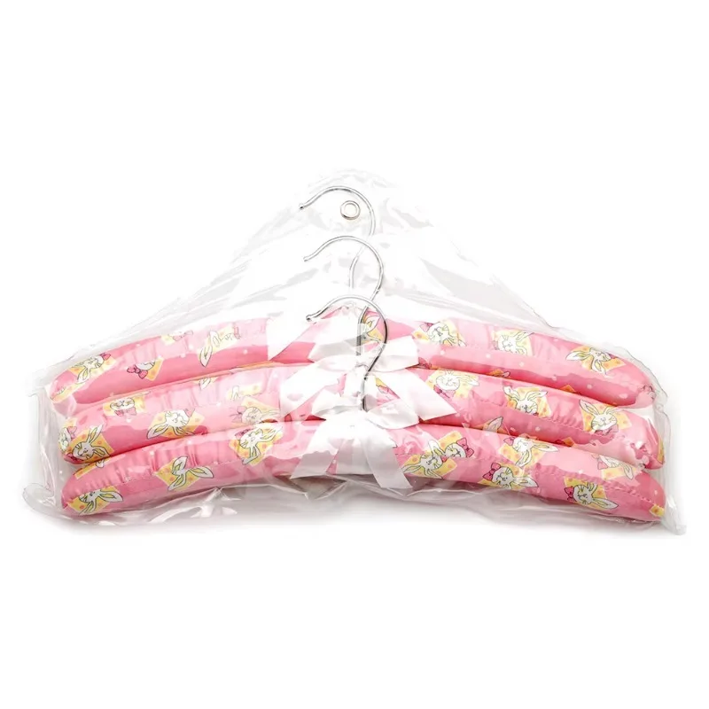 

Customized Adult Kids Different High Quality Saving Space Padded Silk Clothes Dress Wardrobe Storage Hanger for Clothing 1PCS