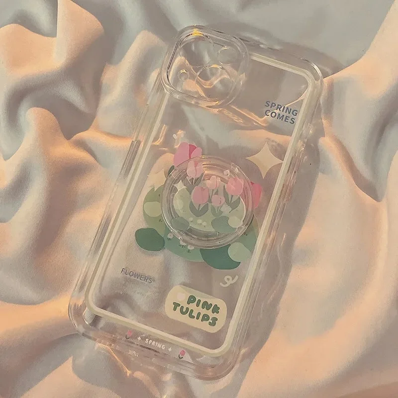 TD83 Pretty Tulip For HUAWEI P10 P20 P30 P40 P50 Pro Plus Lite P Smart Mate 10 20 30 40 Pro Case DIY TPU Soft Cover