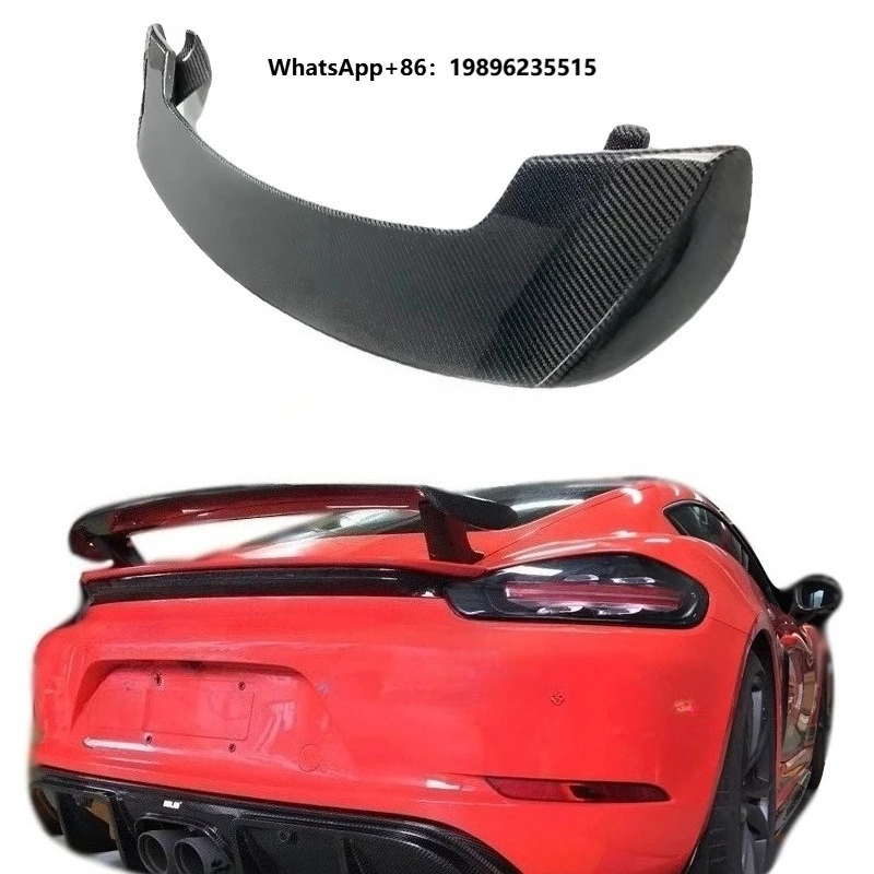 Car  Accessories  for No Punching Installation Carbon Fiber Rear GT Spoiler Wing for  981 718 982