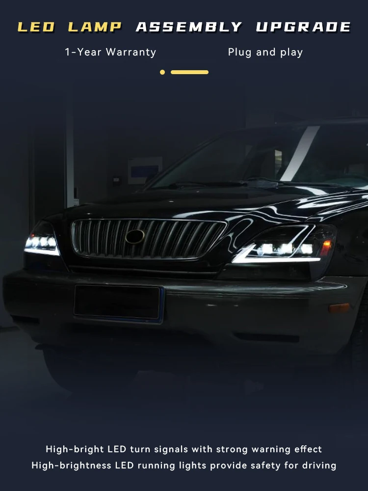 

Авто ходовые огни для автомобилей 12 В Lexus RX270 RX350 RX330 1998-2002 Фара светодиодная Drl Высокая настройка дневного света Аксессуары для поворота