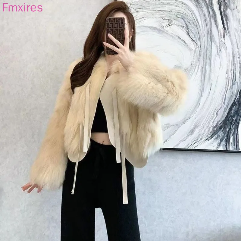 Autumn and Winter Imitation Fox Fur Coat Female Temperament Celebrity Young Women Short Section Fashion Fur One Body Hair, Senio