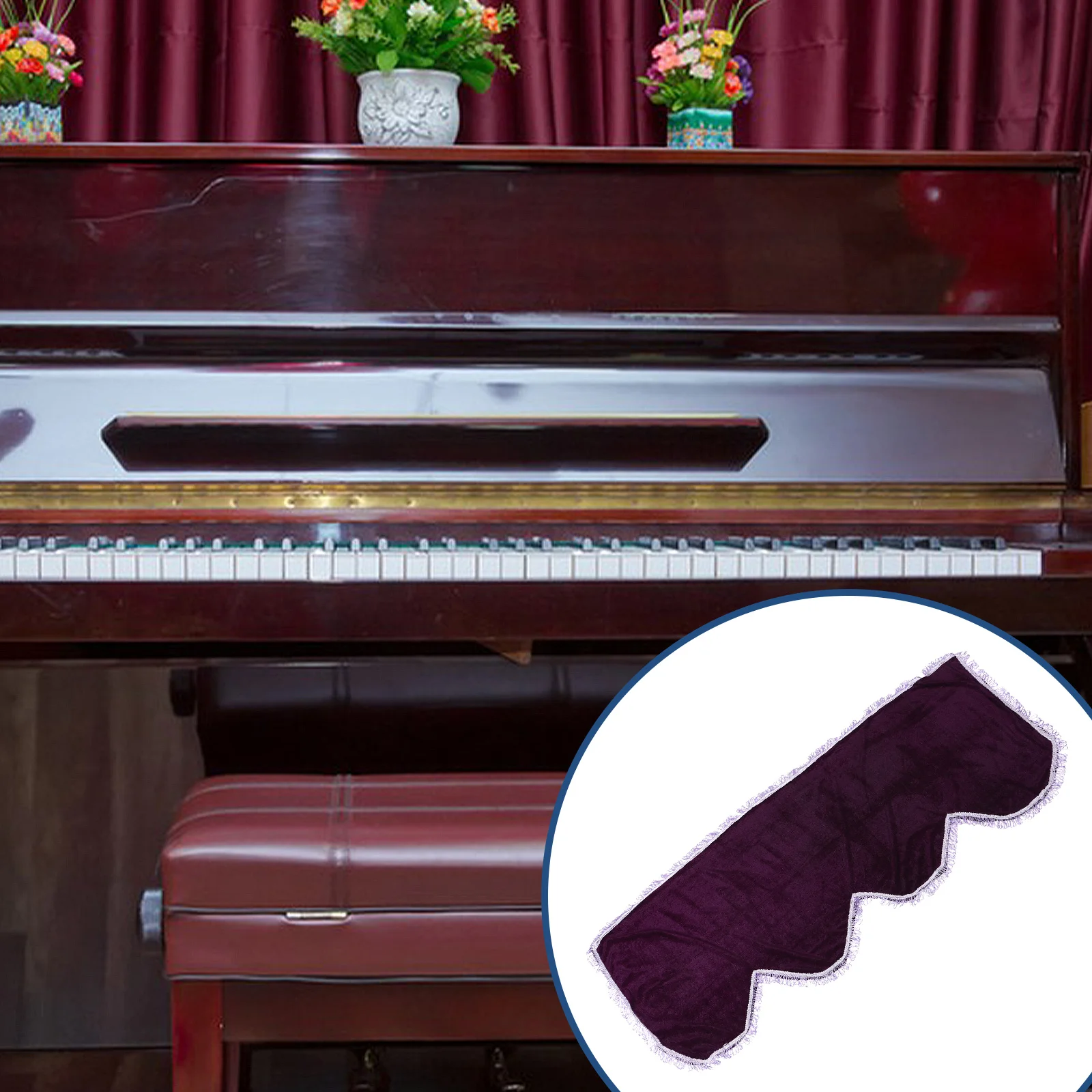 

Electric Piano Cover Embroidered Keyboard for Luxury Instrument Dust Dust-proof
