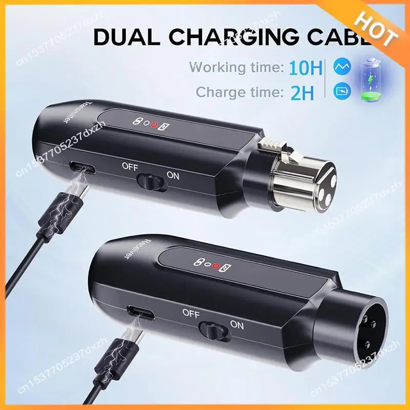 

A43M Wireless Microphone Converter 2.4G XLR Wireless Microphone System Transmitter And Receiver For Dynamic Microphone