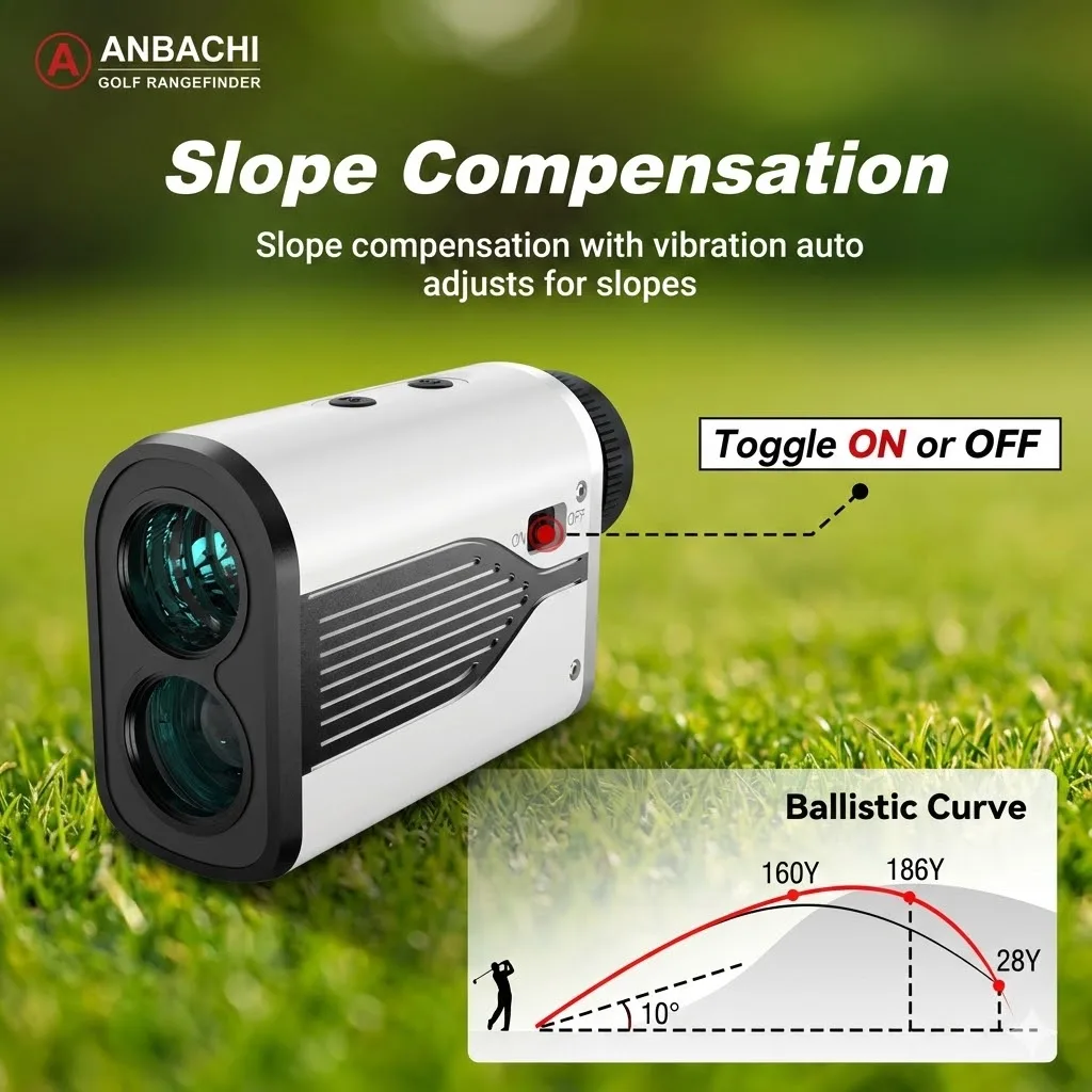 Anbachi Best Selling Golf and Hunting Laser Range Finder Hot 905nm Industrial Rangefinder with LCD Display Mini Golf Rangefinder