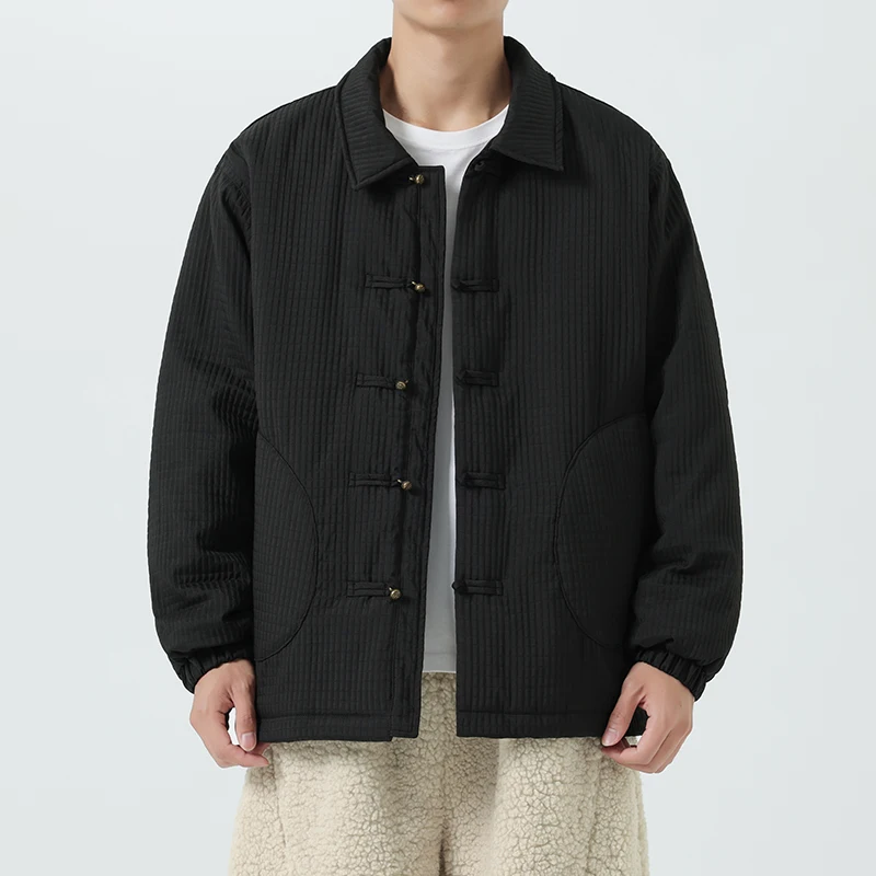 

2025 Winter Jacket Men Women Chinese Styles Thick Warm Loose Windproof Parkas Coat Men Solid Casual Jackets Fashion Streetwear