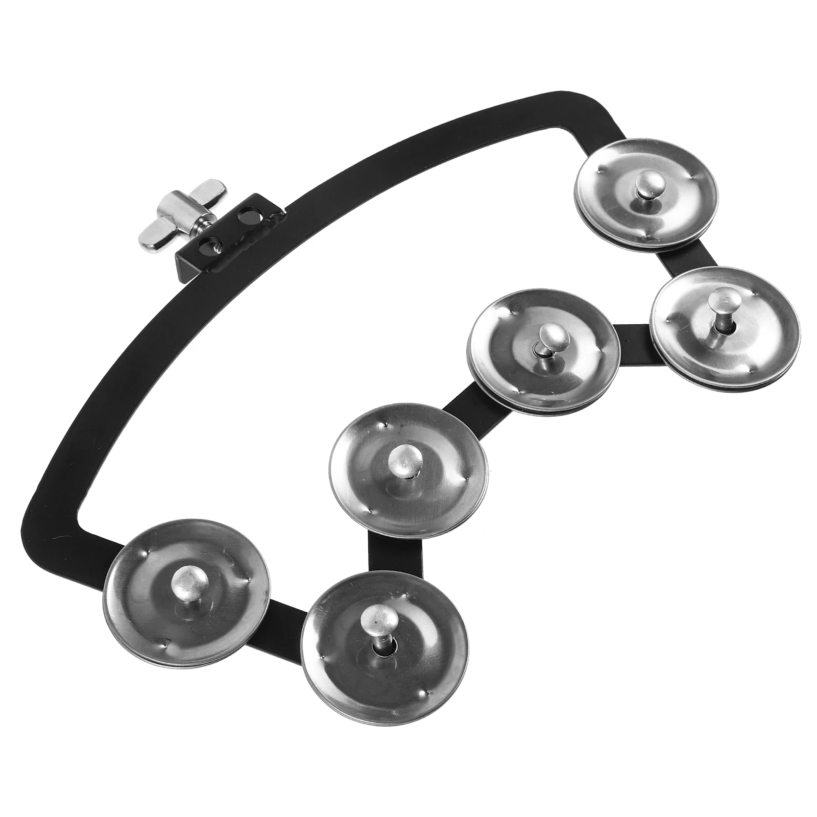 

Aluminum Alloy Abs Drum Tambourine Bell Bright Sound Smooth Edges Durable Musical Instrument Hand Bells For Beginners Shaking