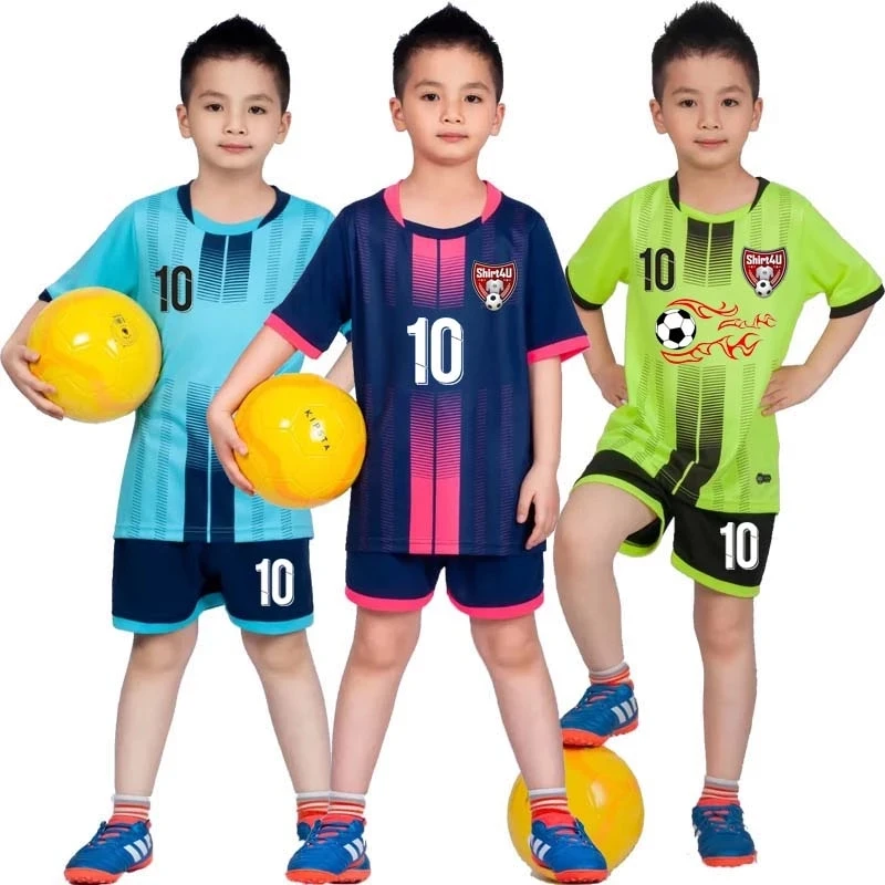 Kids Football Jersey Tracksuit Child Soccer Sports Uniforms Girls Boys Play Ball Sportswear Kits Vest Children Football Clothes