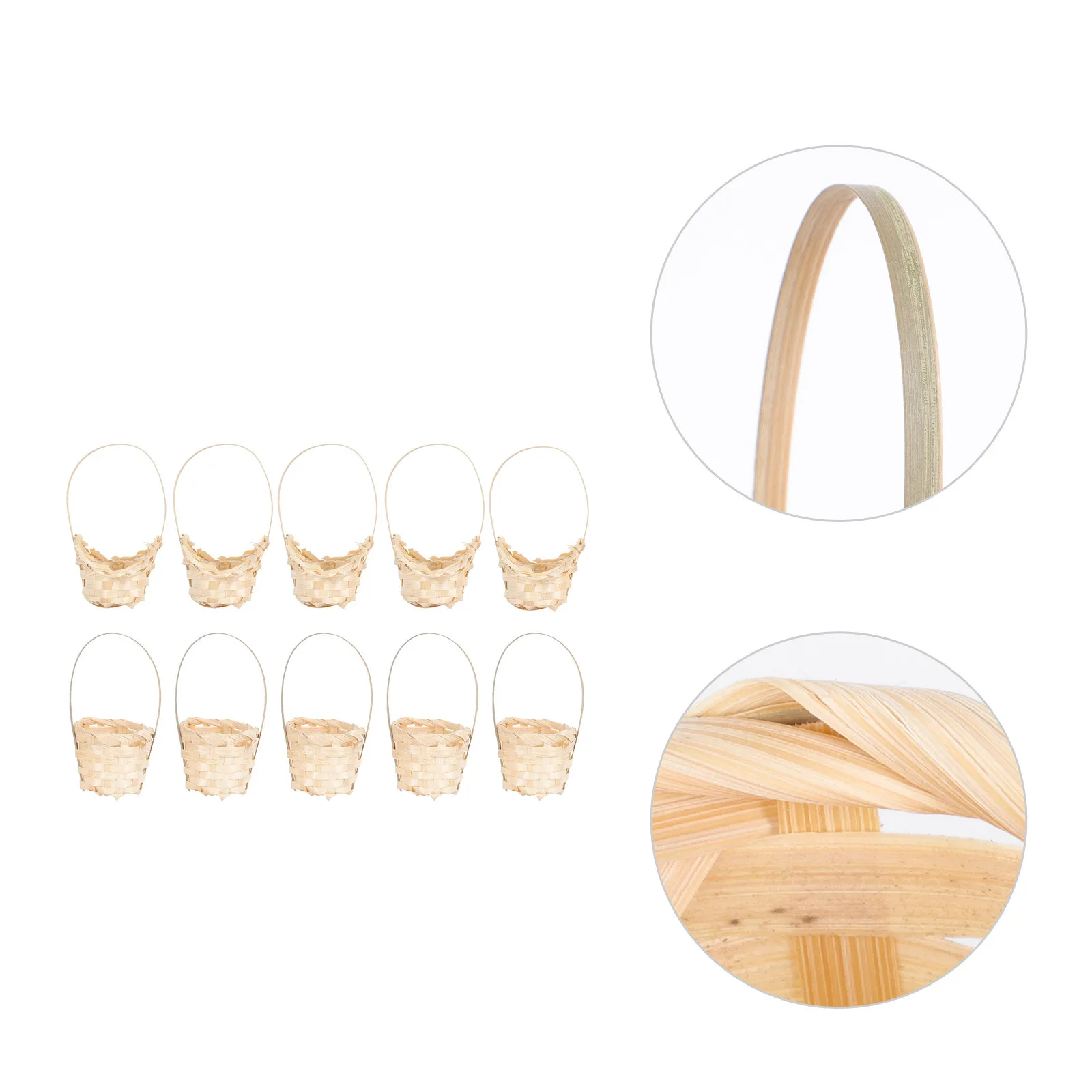 

10pcs Woven Flower Basket Small Desktop Storage Organizer For Home Decor Multifunctional Arrangement Holder Bedroom Office