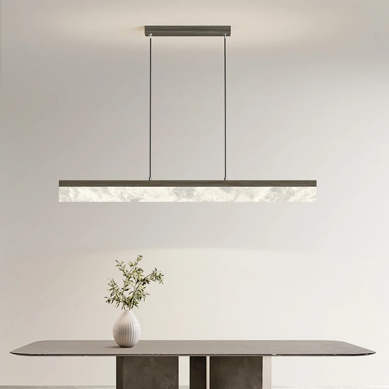 Modern minimalist restaurant LED chandelier one-word long strip tea room lighting chandeliers light luxury indoor lighting lamps