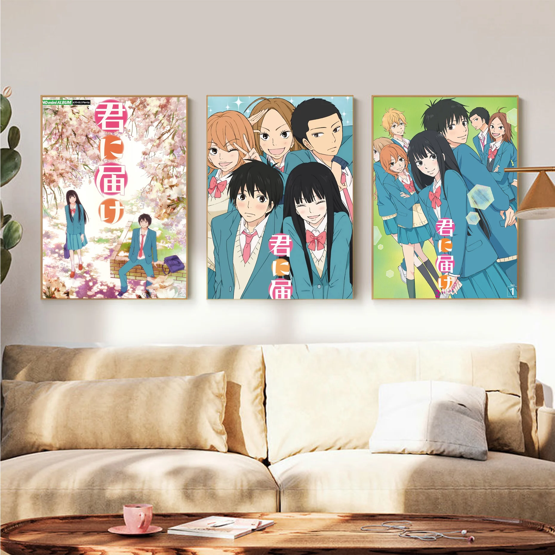 Kimi Ni Todoke Anime Poster Classico Anime Poster Fantasia Adesivo da parete per soggiorno Bar Decorazione Decor Art Wall Stickers