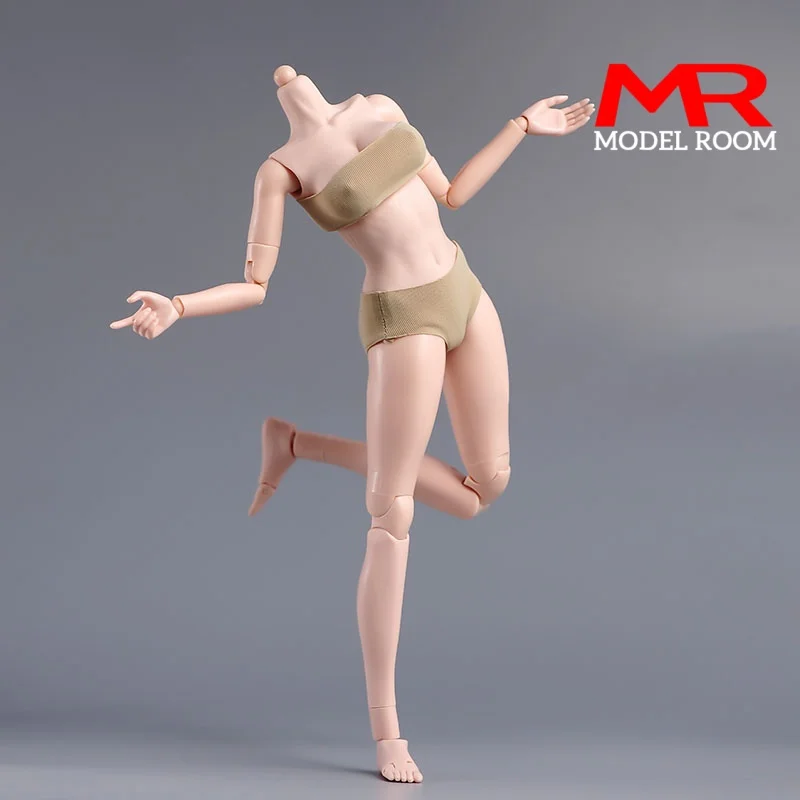1/6 Maßstab Weiblicher Weißer Weizenfarbener Körper mit Flexiblen Gelenken, 12" Kleine, Mittlere, Große Brust Actionfigur-Puppe, Passend für 1:6 Kopfskulptur – Detail 4