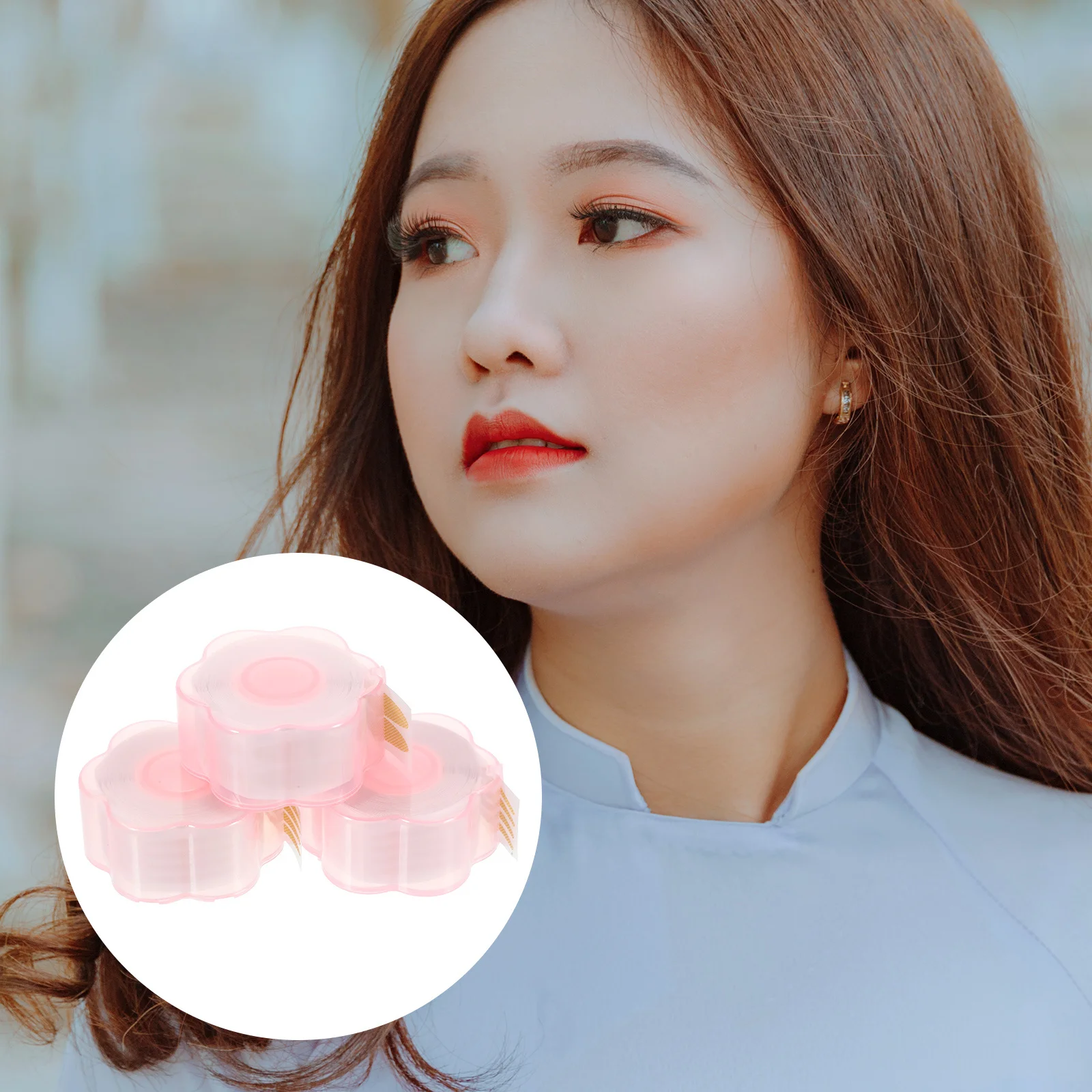 3 pçs 3 rolos de fita dupla pálpebra fácil de usar para salão de casa invisível olho levantador tiras natural vinco profundo ferramenta de maquiagem pcs