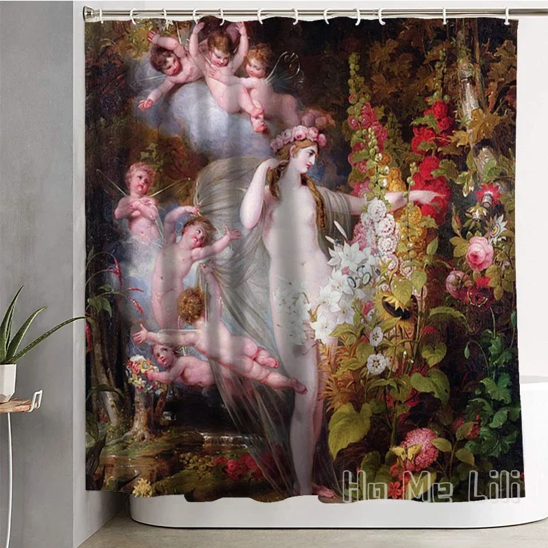 Flowers Goddess Shower Curtain By Ho Me Lili Flora Unveiled Zephyrs Spring Garden Of The Gods Classical Roman Mythology