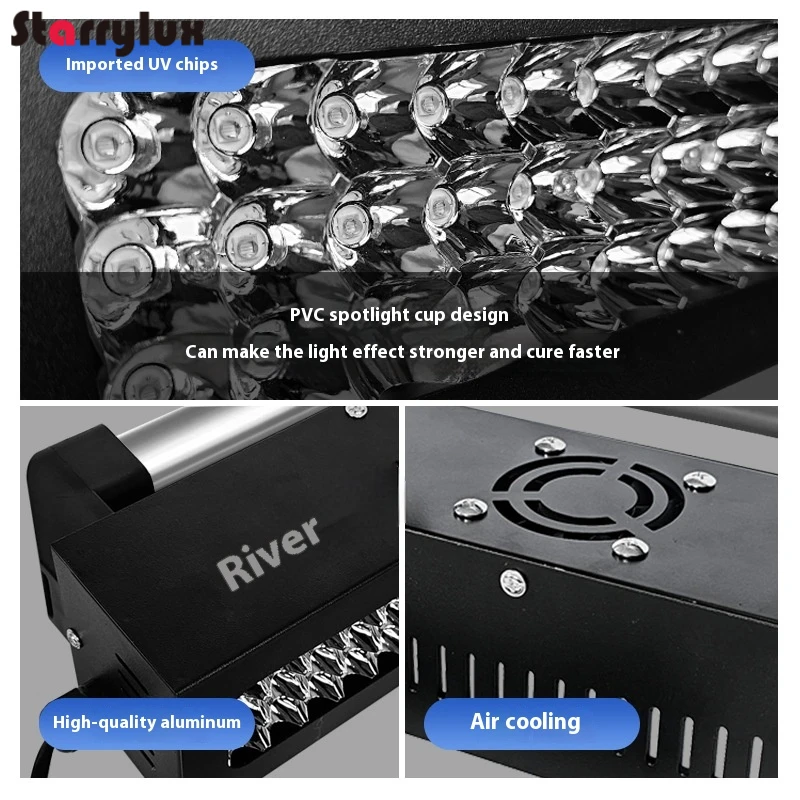 Luz de cura UV para massa de carroceria e lâmpada de reparo de pintura PCB pintura de carro a óleo verde