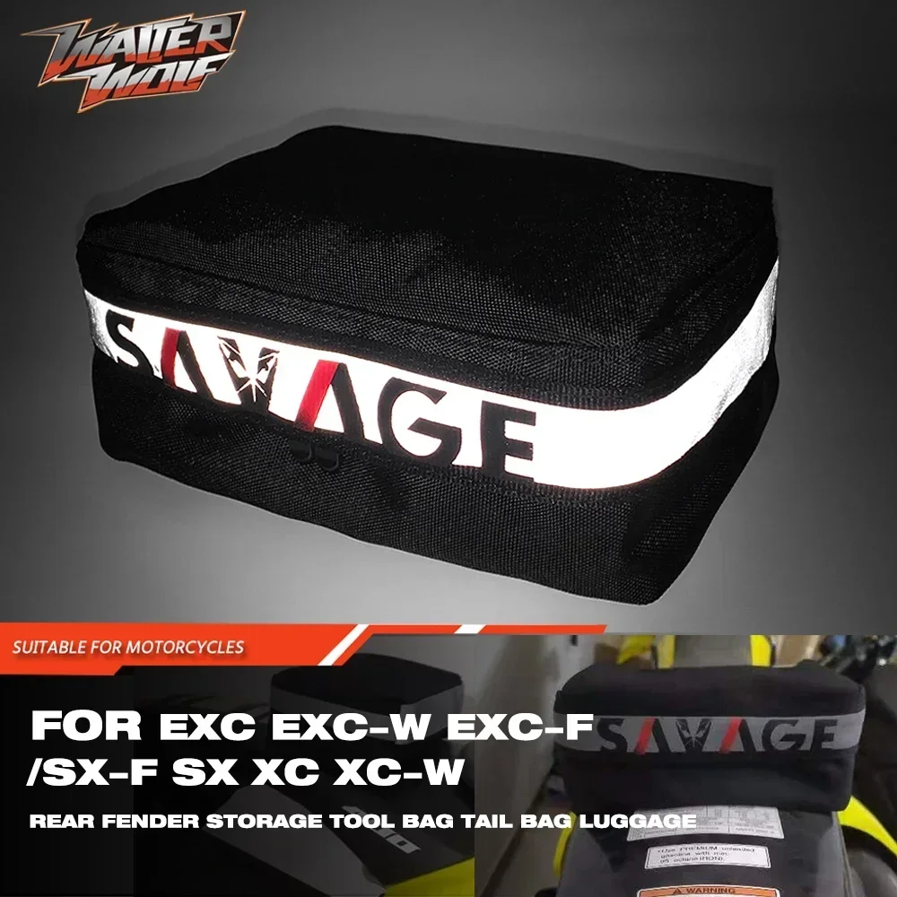 

Motorcycle Tools Tail Bag Luggage Gloves VCR Storage For EXC EXCW EXCF SXF SX XC XCW Universal Rear Fender Backpack