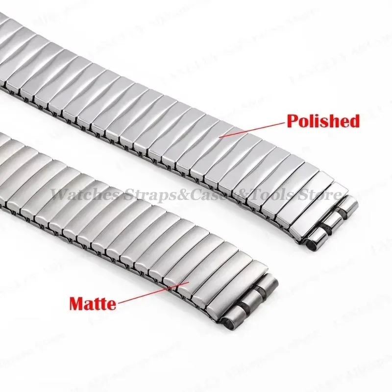 Elastic Metal Watch Band for Swatch Watch Strap 17mm 20mm Stretch Expansion Stainless Watch Strap Men Women Bracelet Accessories image 3