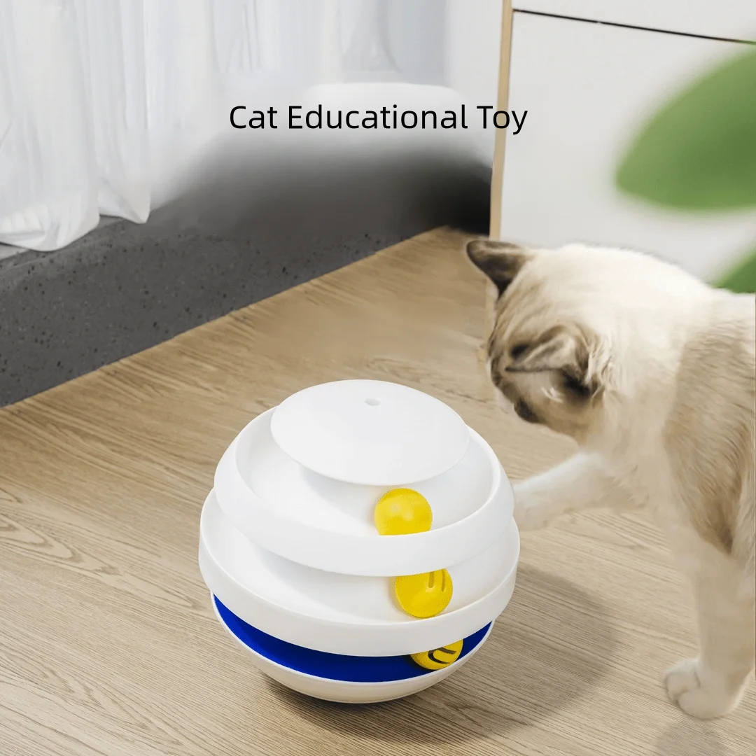 

Tumbler Toy For Cat Pet Turntable Toy Interactive Toys Cat Spin Ball Teasing Cat Stick High Quality Resistance To Throwing Toy