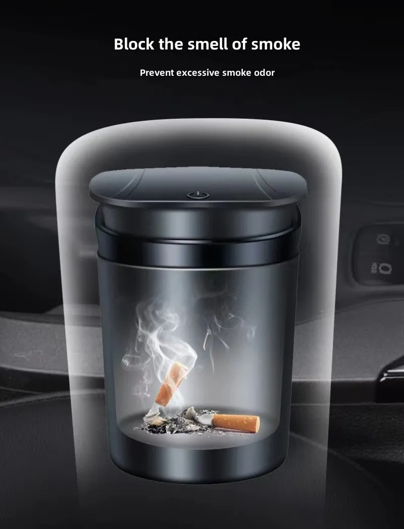 Car Ashtray Multi-functional LED Light Convenient Cigar Ashtray For Ford ST LINE Ford FOCUS 2 FOCUS 3 Mondeo Fiesta Kuga MK2 MK3