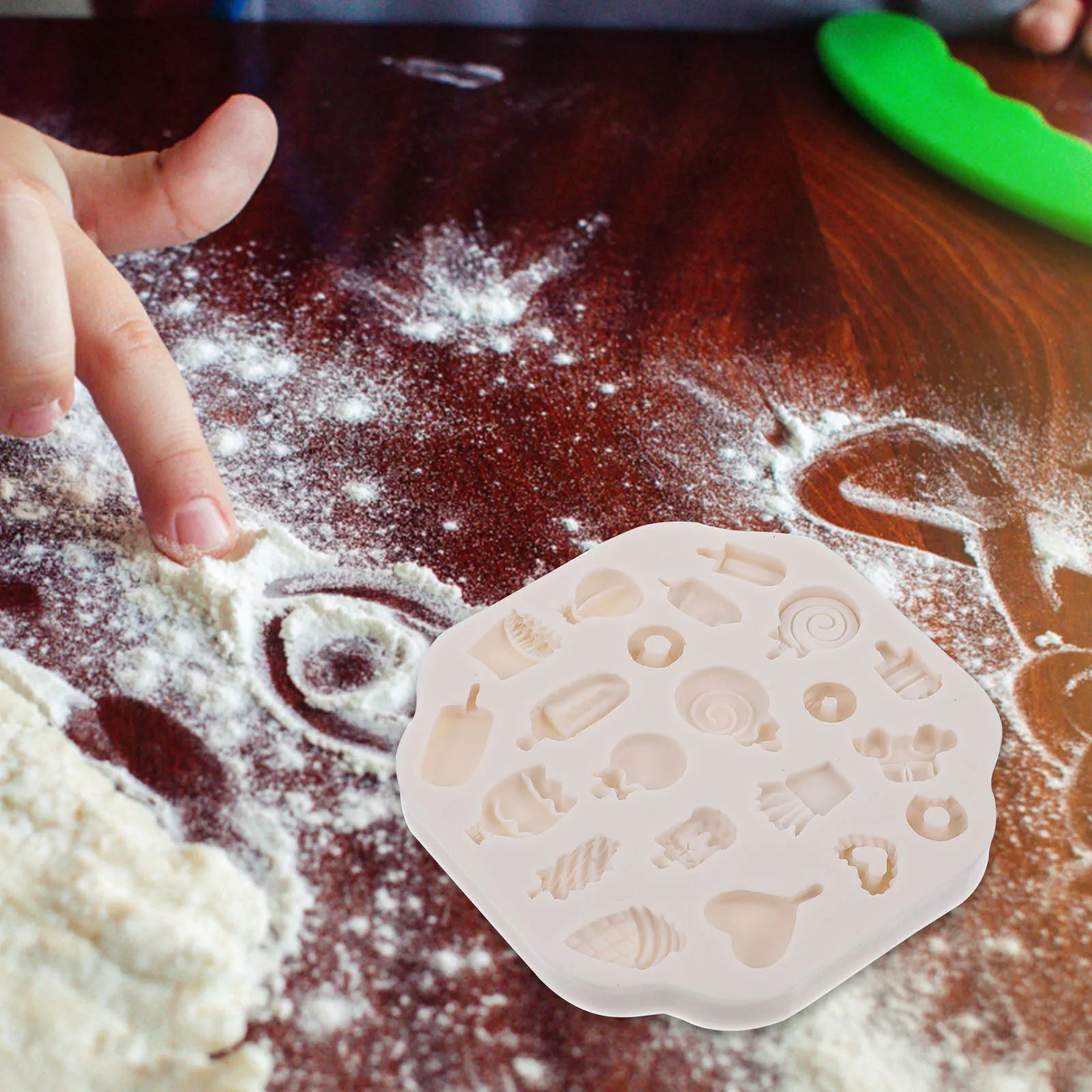 

Silicone Sweets DIY Crafts Round Light Grey Clay Earring Making Tools Jewelry Clay Molds For Crafts Resin Mold