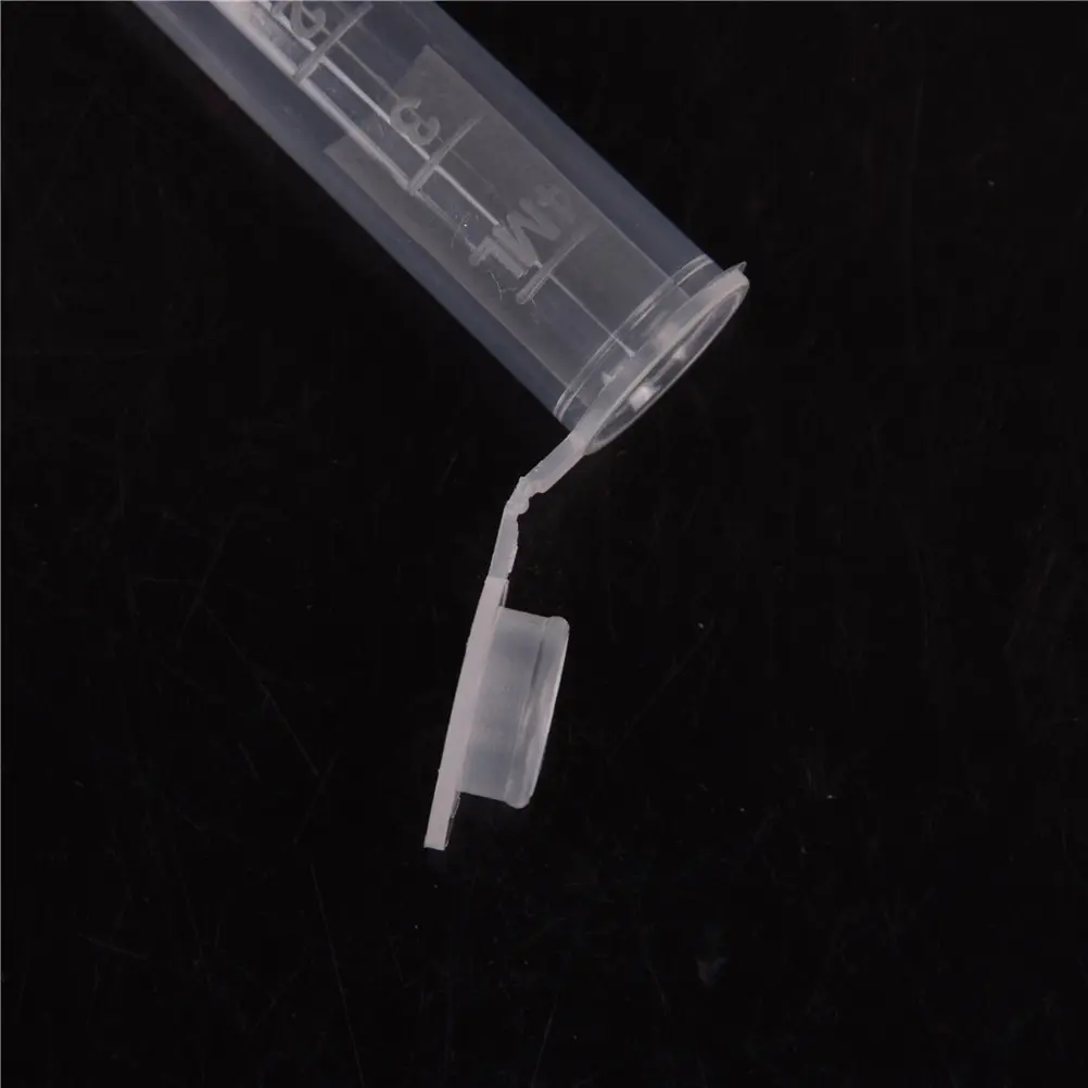 30PCS 5ML Laboratório Suprimentos Amostra Transparente Micro Plastic Centrifuge Tube Test Tube Clip Laboratório Recipiente Tampa